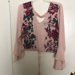 Rue 21 Long Sleeve Floral Blouse
